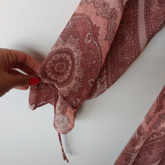 Belle+sky boho dress pink and brown size medium - Picture 5 of 7